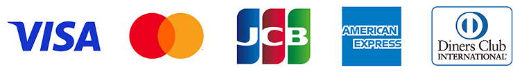 VISA,Mastercard,JCB,American Express,Diners Club International